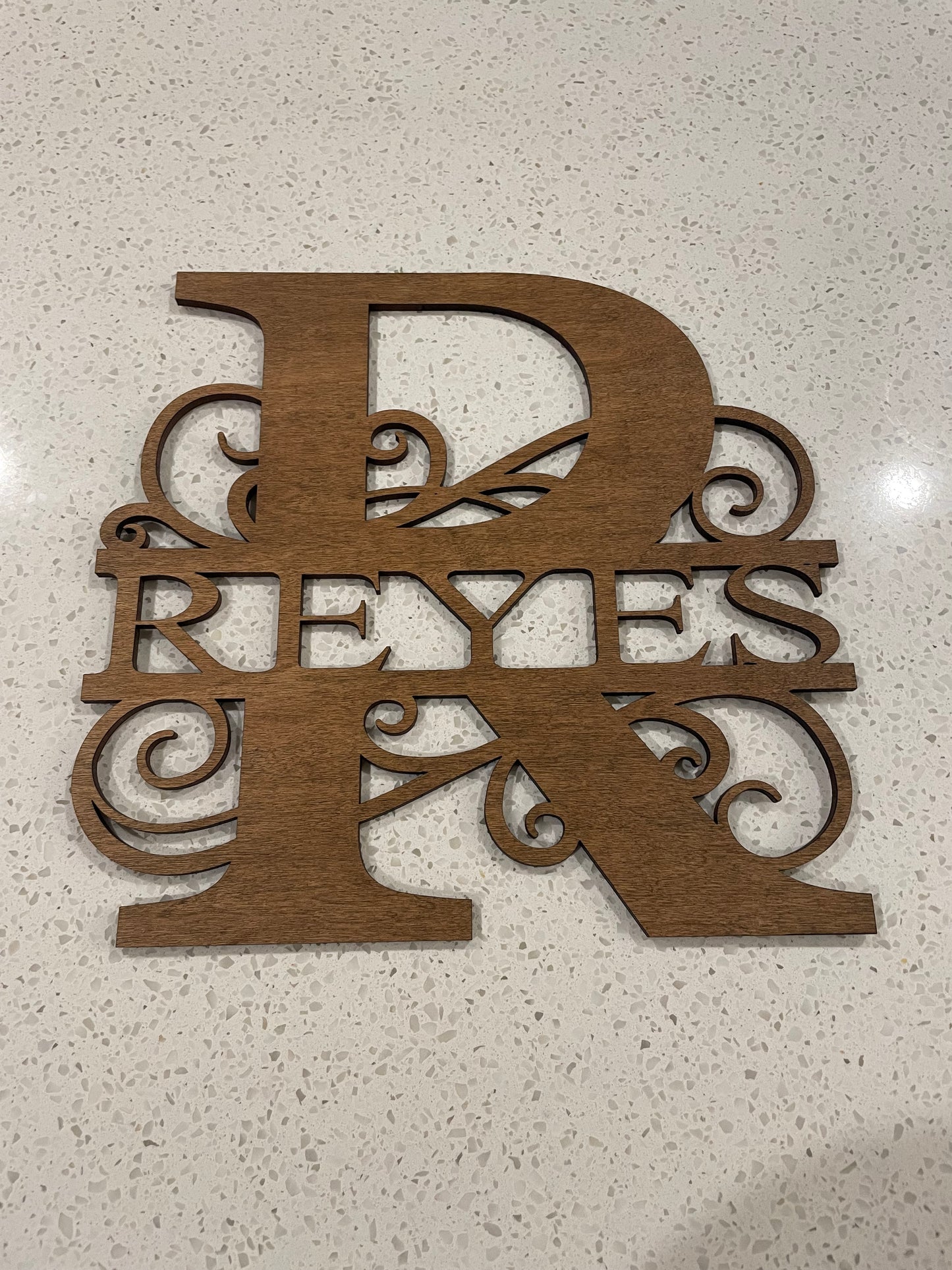 20” Wood Monogram