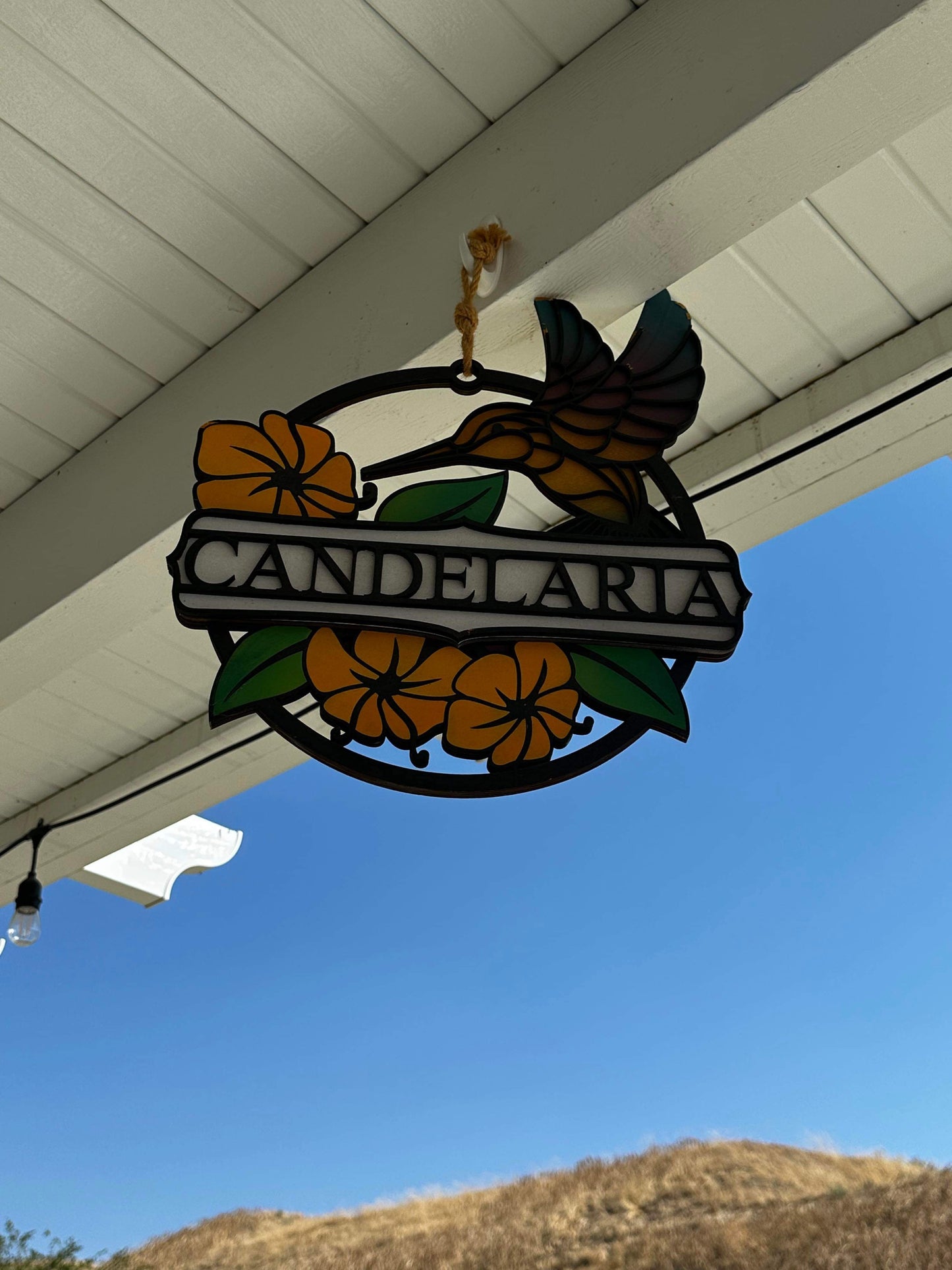 Hummingbird Welcome Sign