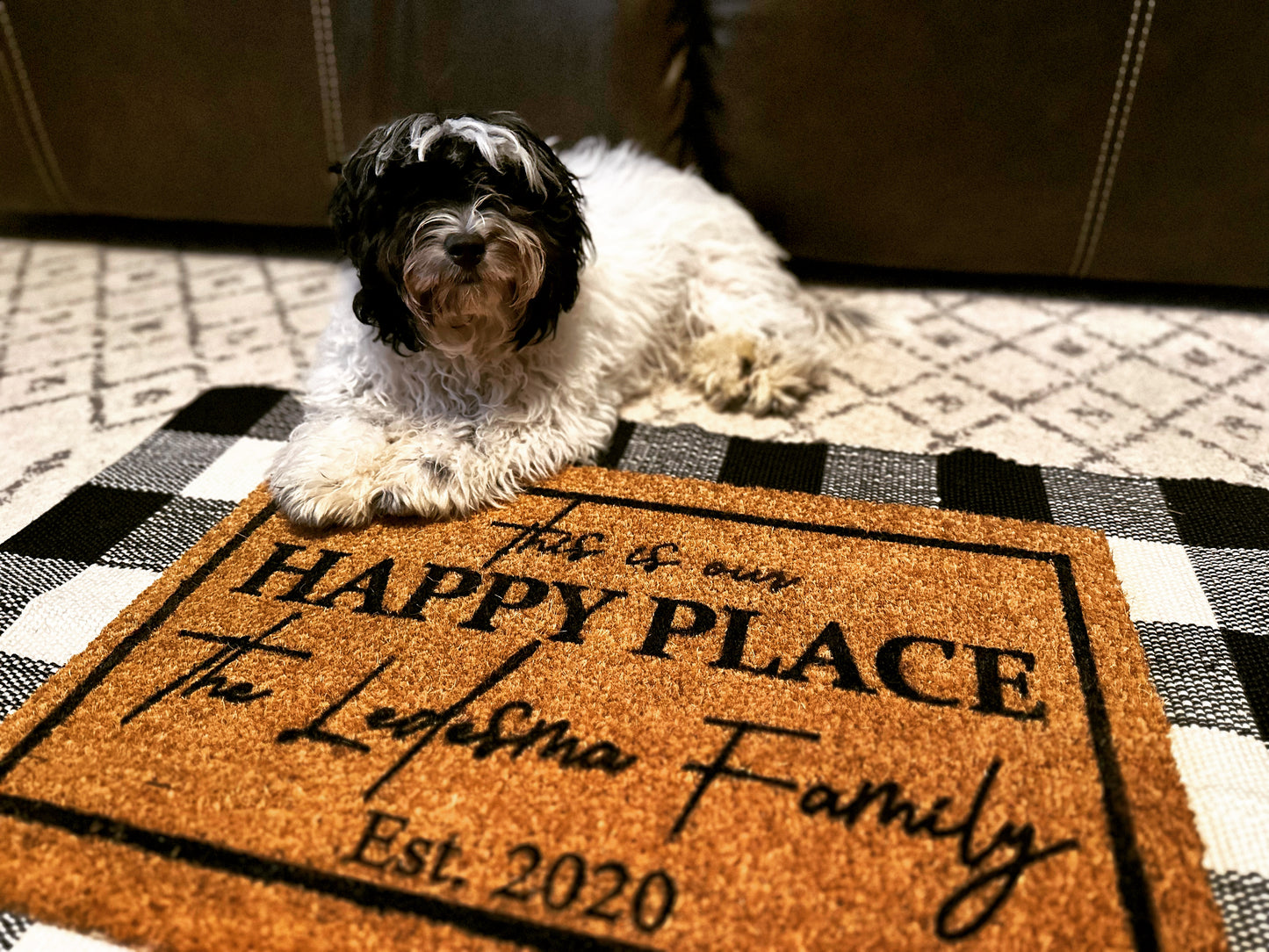 This is our Happy Place - Customized Doormat