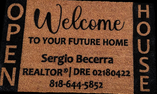 OPEN HOUSE Welcome Doormat - Real Estate Open House