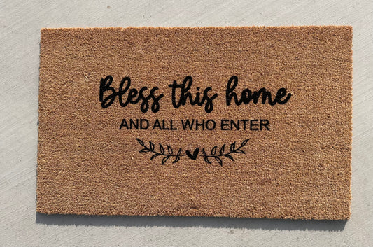 Bless this Home and All Those Who Enter - Welcome doormat
