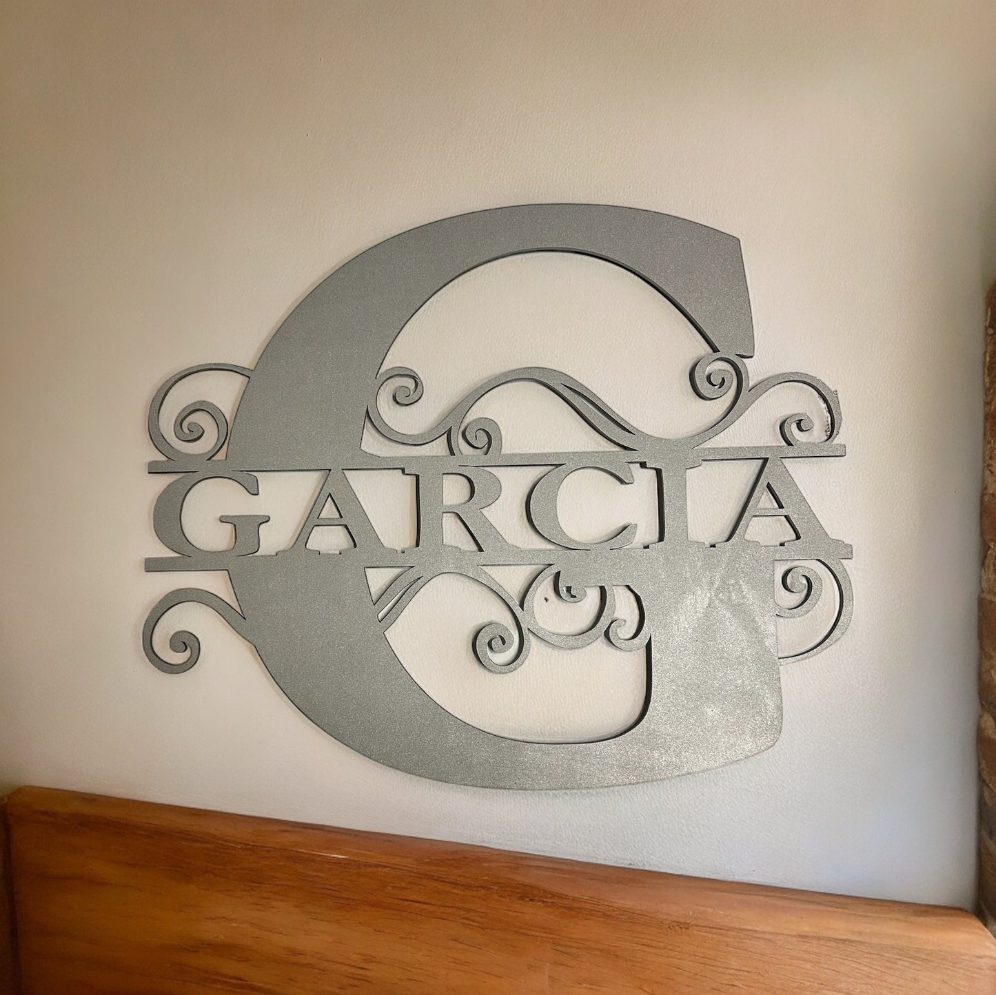 Laser Cut Monogram Sign