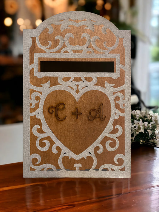 Rustic Wooden Card Box - Wedding Sweet 16 Baby