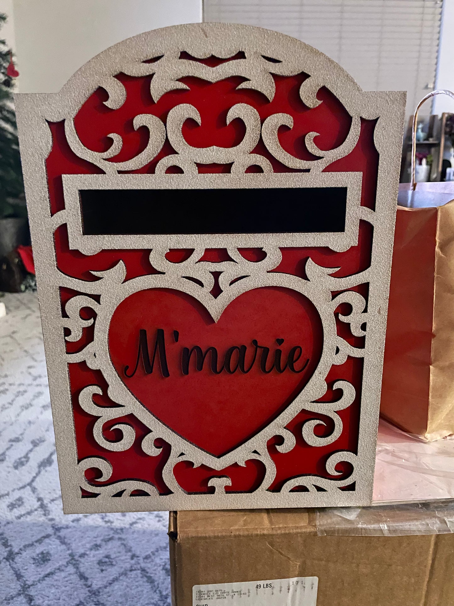 Rustic Wooden Card Box - Wedding Sweet 16 Baby