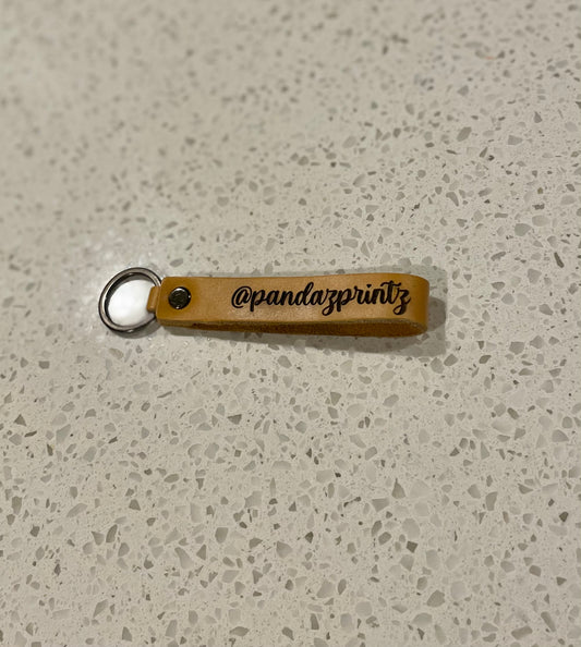 Personalized Leather Keychain