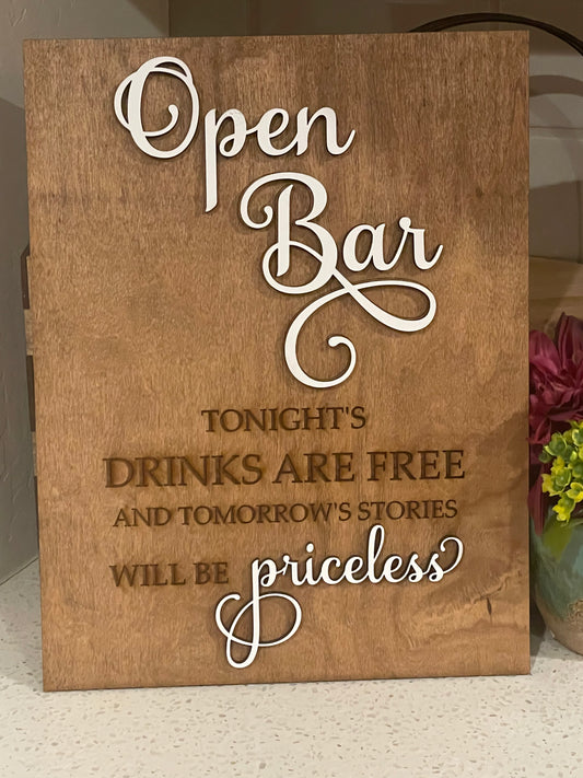 Wedding Bar Signs