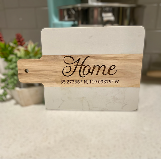Custom Marble and Wood Cutting Board (Cutting Board Only)