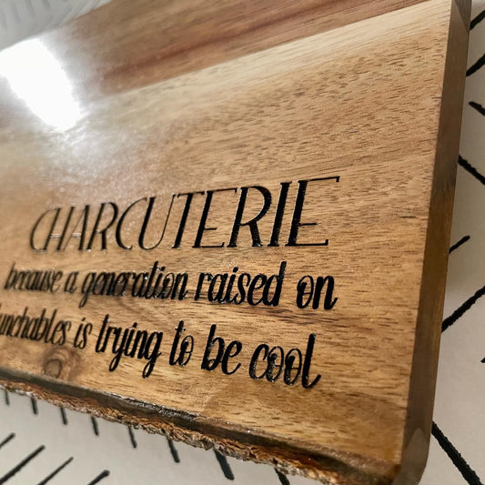 Engraved Wood Charcuterie Board