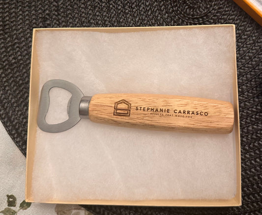 Bottle Opener with Wooden Handle