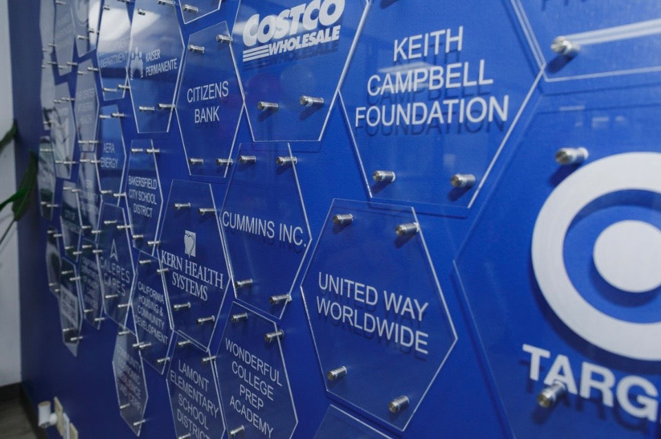 Custom Donor Recognition Wall – Design, Fabrication &amp; Installation
