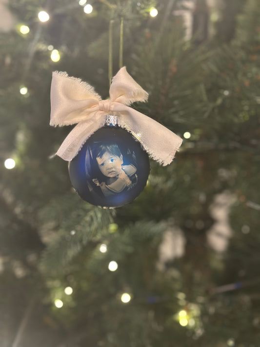 Photo engraved glass ornaments
