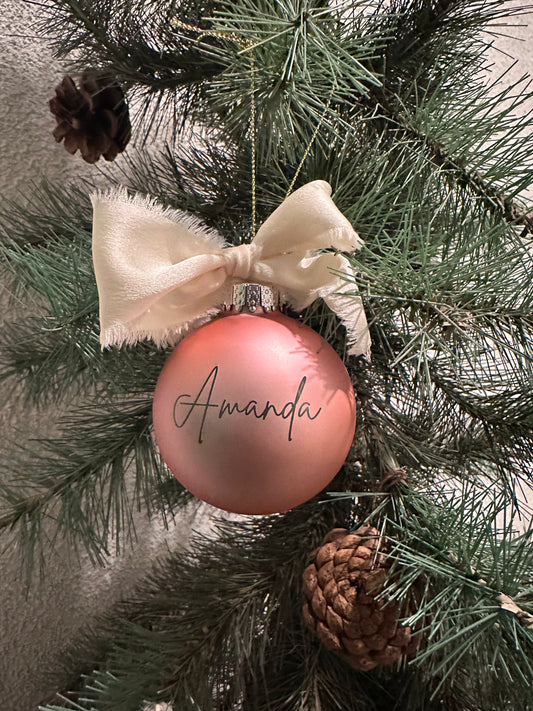 Glass Name Ornaments - Custom Engraved