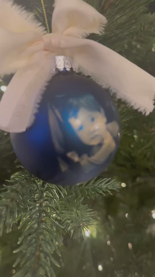 Photo engraved glass ornaments
