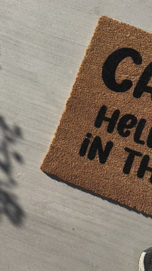 Caution Hella Kids up in this House - Doormat