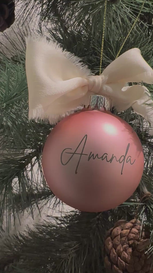 Glass Name Ornaments - Custom Engraved