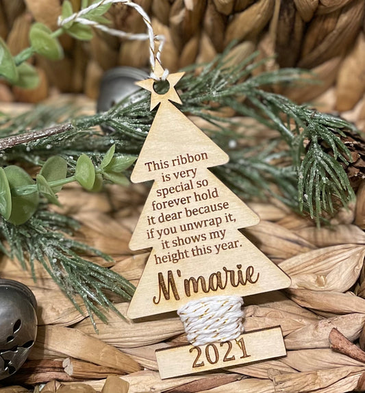 Kids Height Measurement Ornament - 2025 Version Avail
