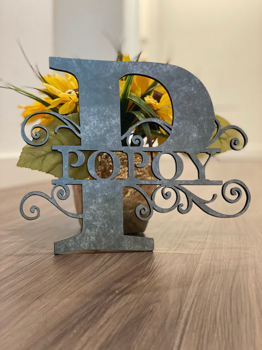 Laser Cut Monogram Sign