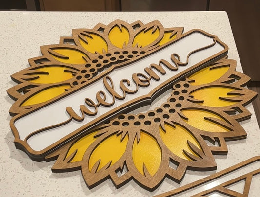 Sunflower Welcome Sign