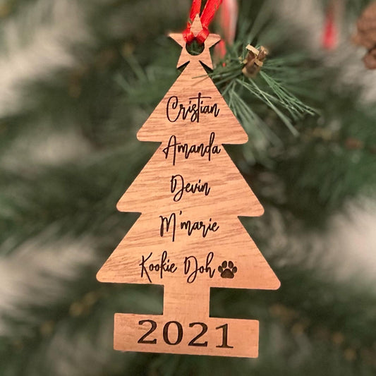 Christmas Family Tree Ornament - 2026 Version Available